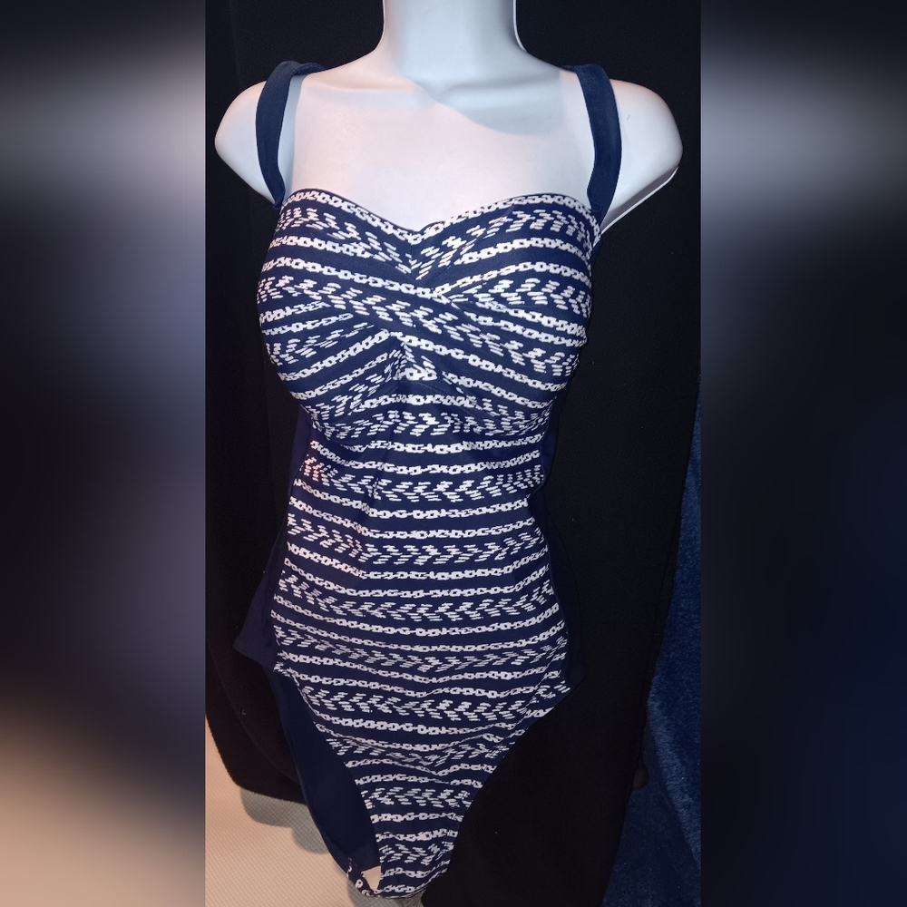 One Piece Navy & White Swimsuit size XL